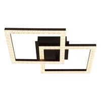 Led-deckenleuchte 67328-20d - Klar/Schwarz, Design, Kunststoff (52,6/37,4/7,5cm) - Globo