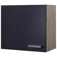 KUCHYŇSKÁ HORNÍ SKŘÍŇKA MILANO - barvy dubu/antracitová, Moderní, kov/kompozitní dřevo (60/54/32cm)