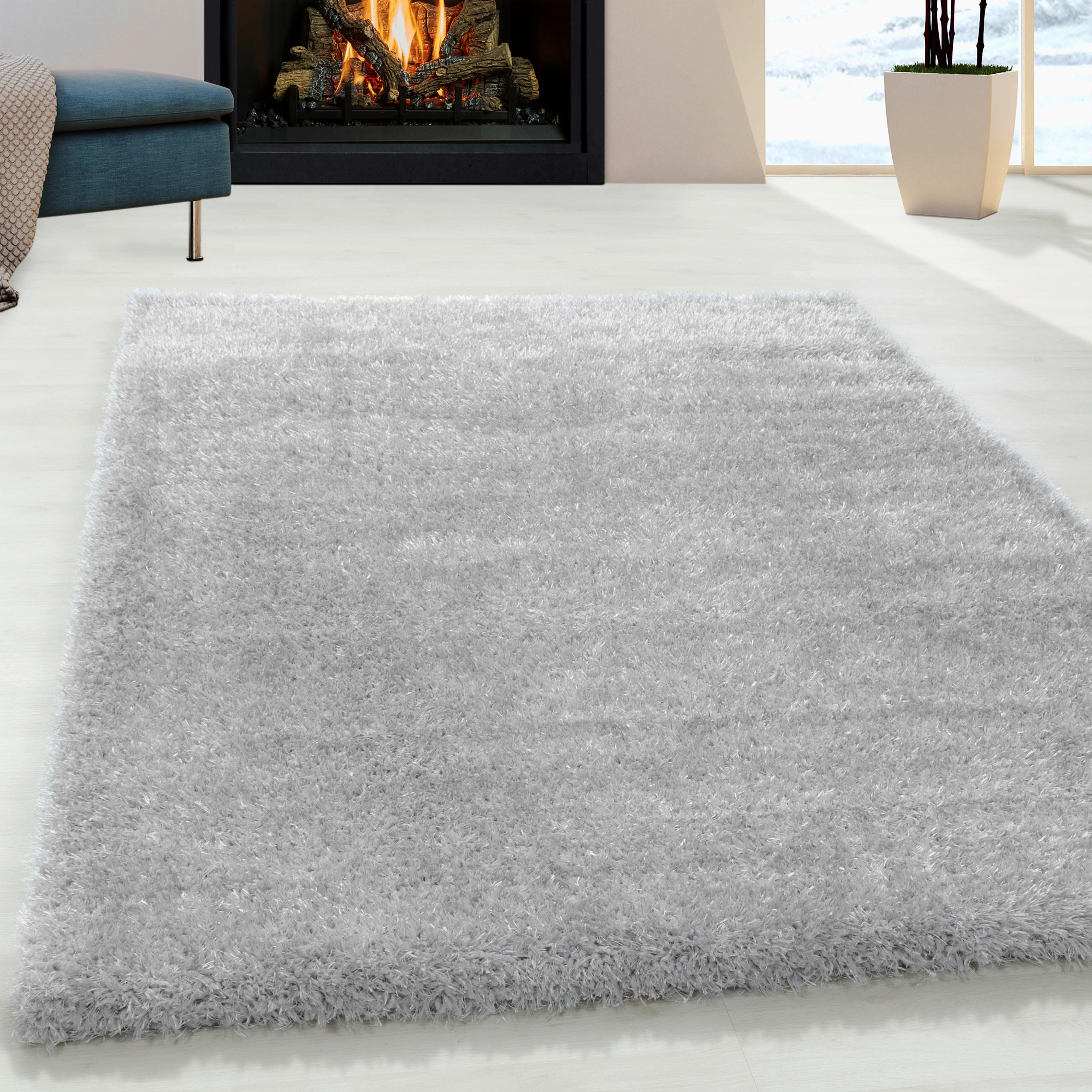 Koberec s vysokým vlasom 120x170 cm - strieborná, Basics, textil (120/170cm) - Novel