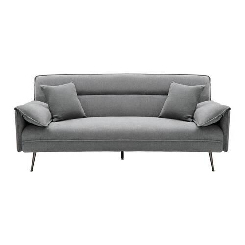 Rozkládací pohovka LANA tm. šědá - šedá/tmavě šedá, Moderní, kov/dřevo (199/89/95cm) - P & B