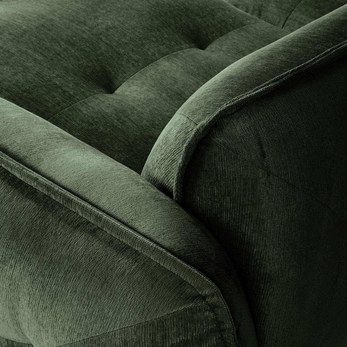 Ecksofa Fluffy Dunkelgrün S: 269x184 Cm - Dunkelgrün/Schwarz, MODERN, Textil (269/184cm) - Trendmanufaktur