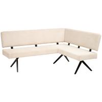 Eckbank Chios - Beige/Schwarz, KONVENTIONELL, Textil/Metall (190/150cm) - MID.YOU