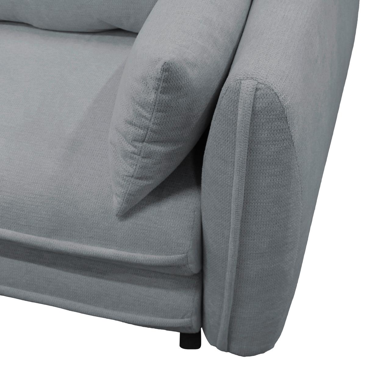Ecksofa Vivaldi Grau S: 201x240 Cm - Schwarz/Grau, Design, Textil (201/250cm) - MID.YOU