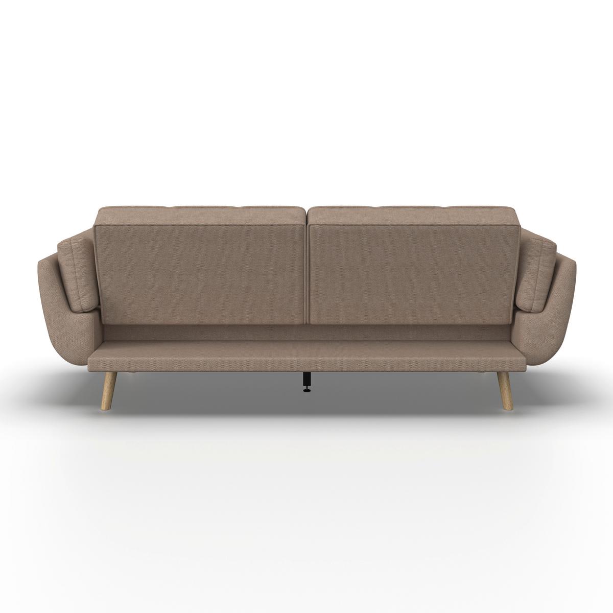 Rozkladacia pohovka CORA, hnedá, max. 360 kg - hnedá/prírodná farba, Modern, drevo/textil (214/92/81cm) - Bessagi Home