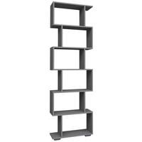 Regal Palusa Anthrazit B: 60 Cm - Anthrazit/Silberfarben, Design, Holzwerkstoff (60/196/24cm) - MID.YOU