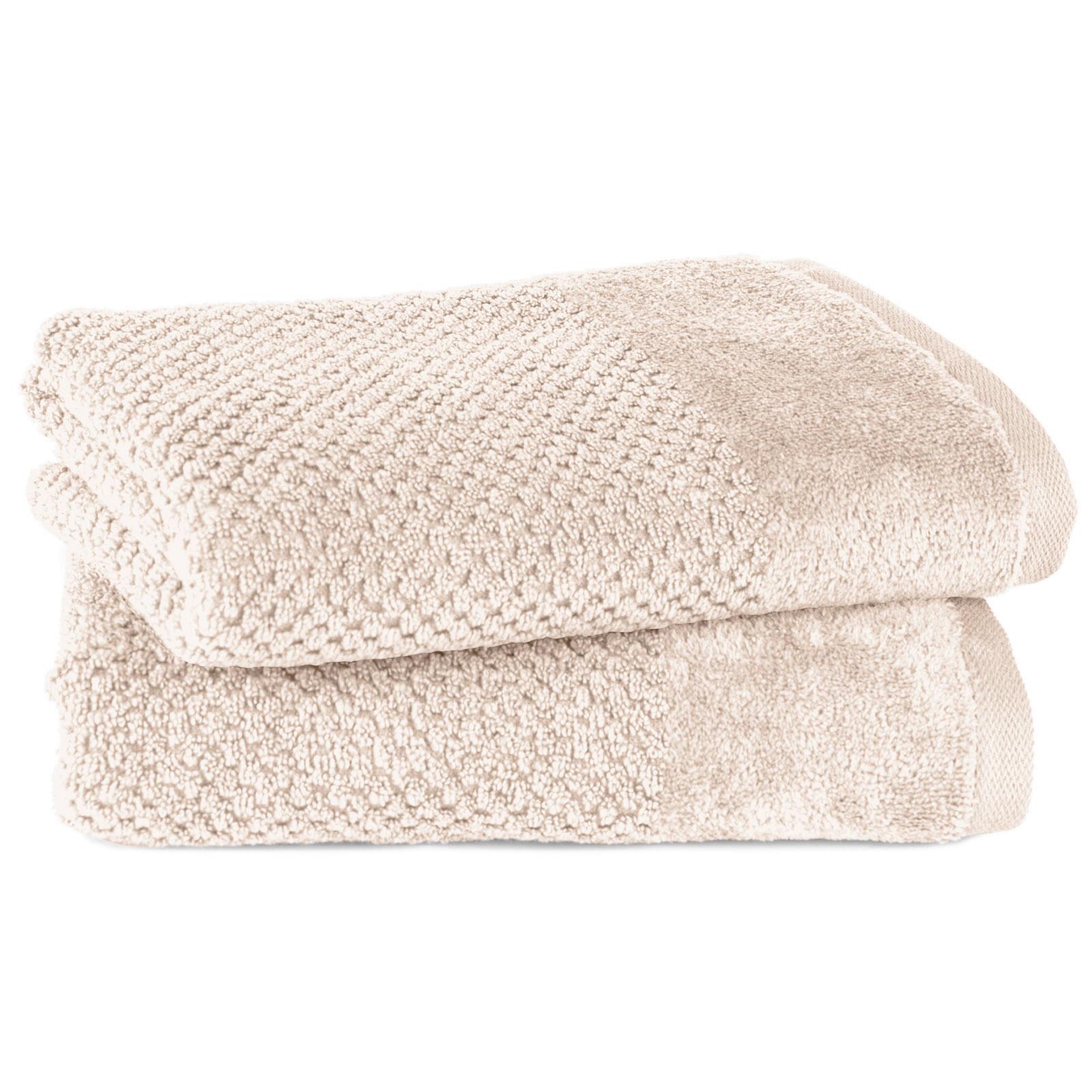 FROTTIERSET Popcorn 2er Set Creme - Perlmutt, Basics, Textil (50/100/10cm)