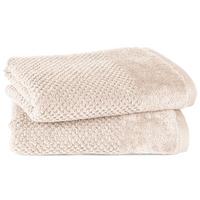 FROTTIERSET Popcorn 2er Set Creme - Perlmutt, Basics, Textil (50/100/10cm)