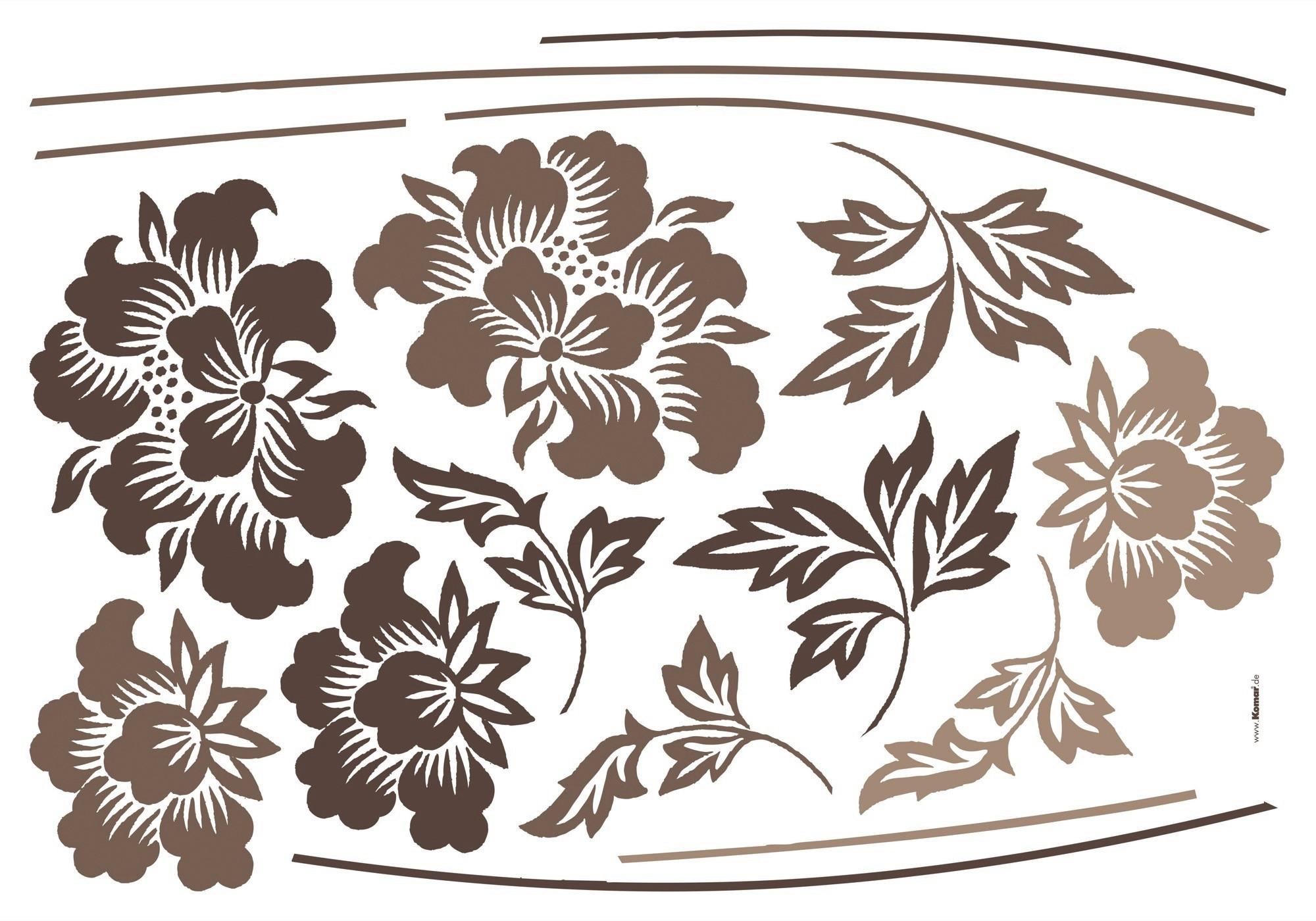 DEKOSTICKER Taupe - Taupe/Klar, Natur, Kunststoff (100/70cm) - Komar