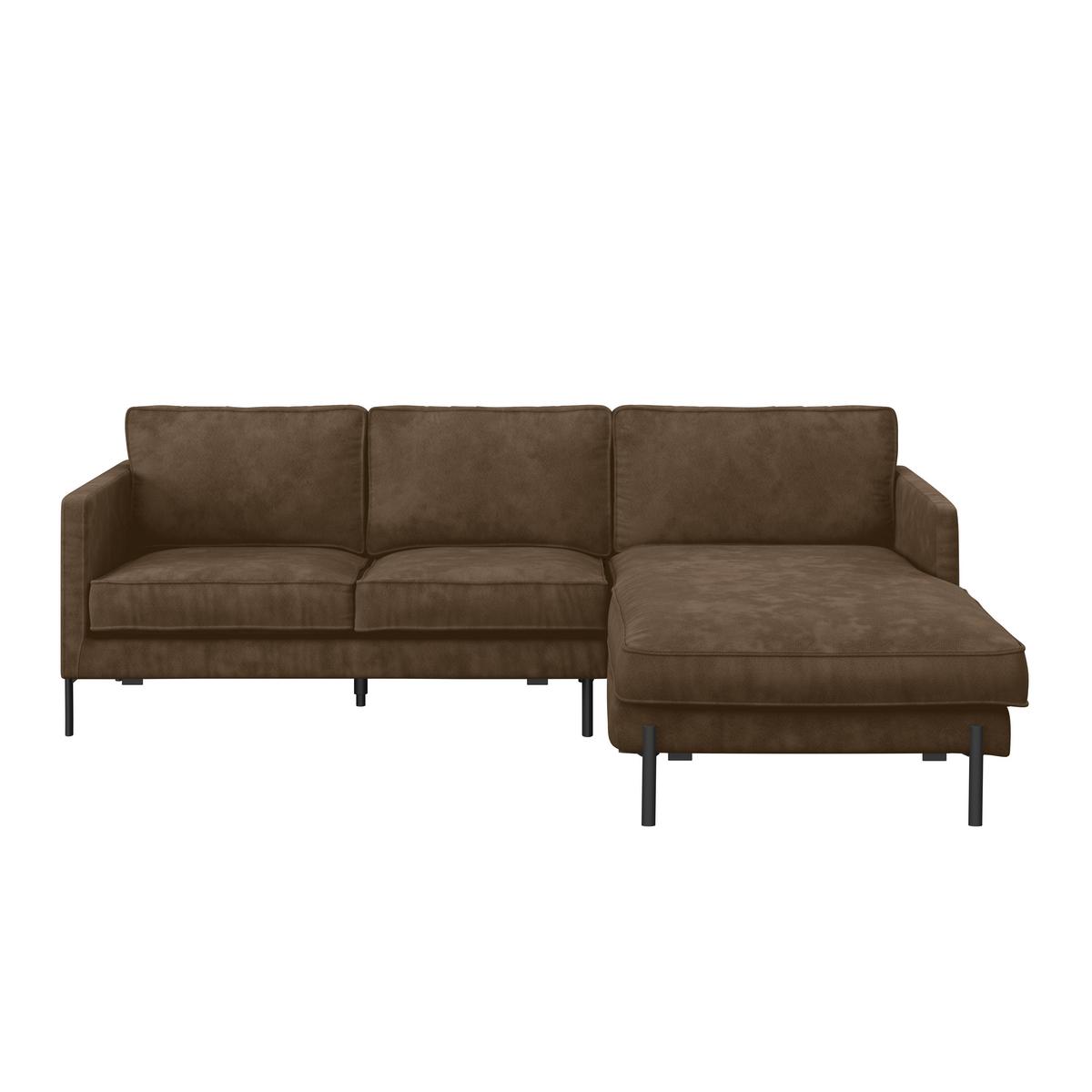 Ecksofa Yukon Braun S: 232x154 Cm - Schwarz/Braun, Trend, Textil (232/154cm) - Livetastic