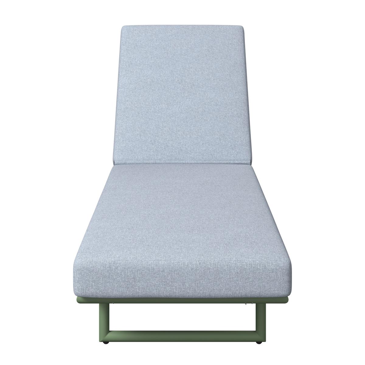 Sonnenliege Daytona - Grün, MODERN, Holz/Textil (200/65/36cm) - Beldano