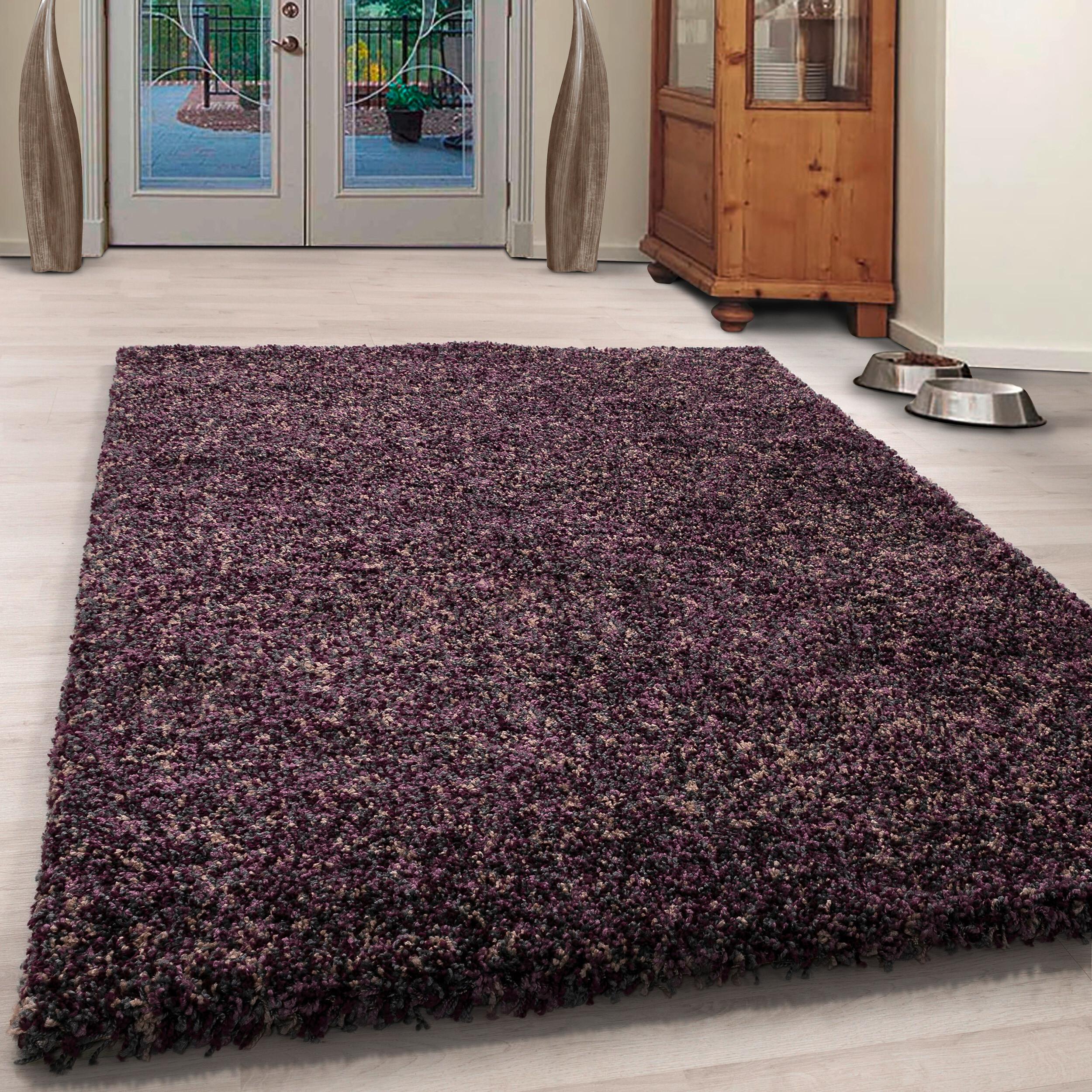 Hochflorteppich Enjoy - Lila, KONVENTIONELL, Textil (240/340cm) - Novel