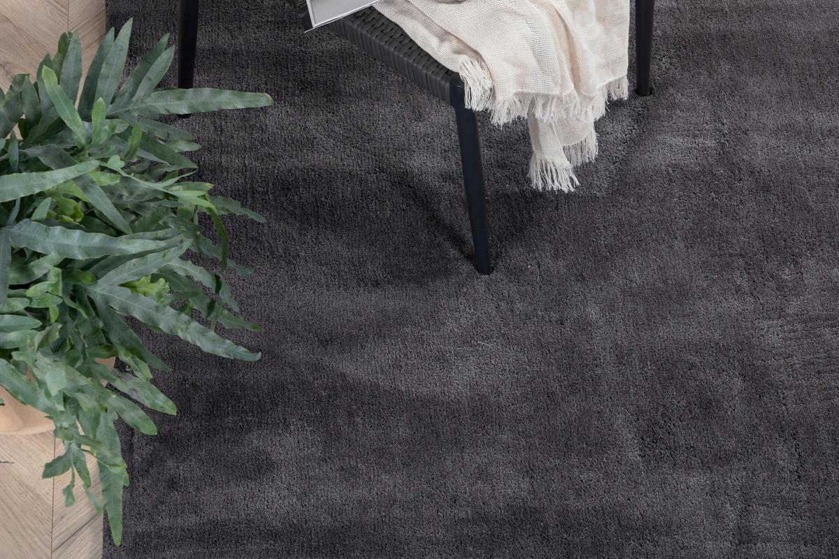 Hochflorteppich undra - Dunkelgrau/Grau, LIFESTYLE, Textil (170/240cm) - P & B