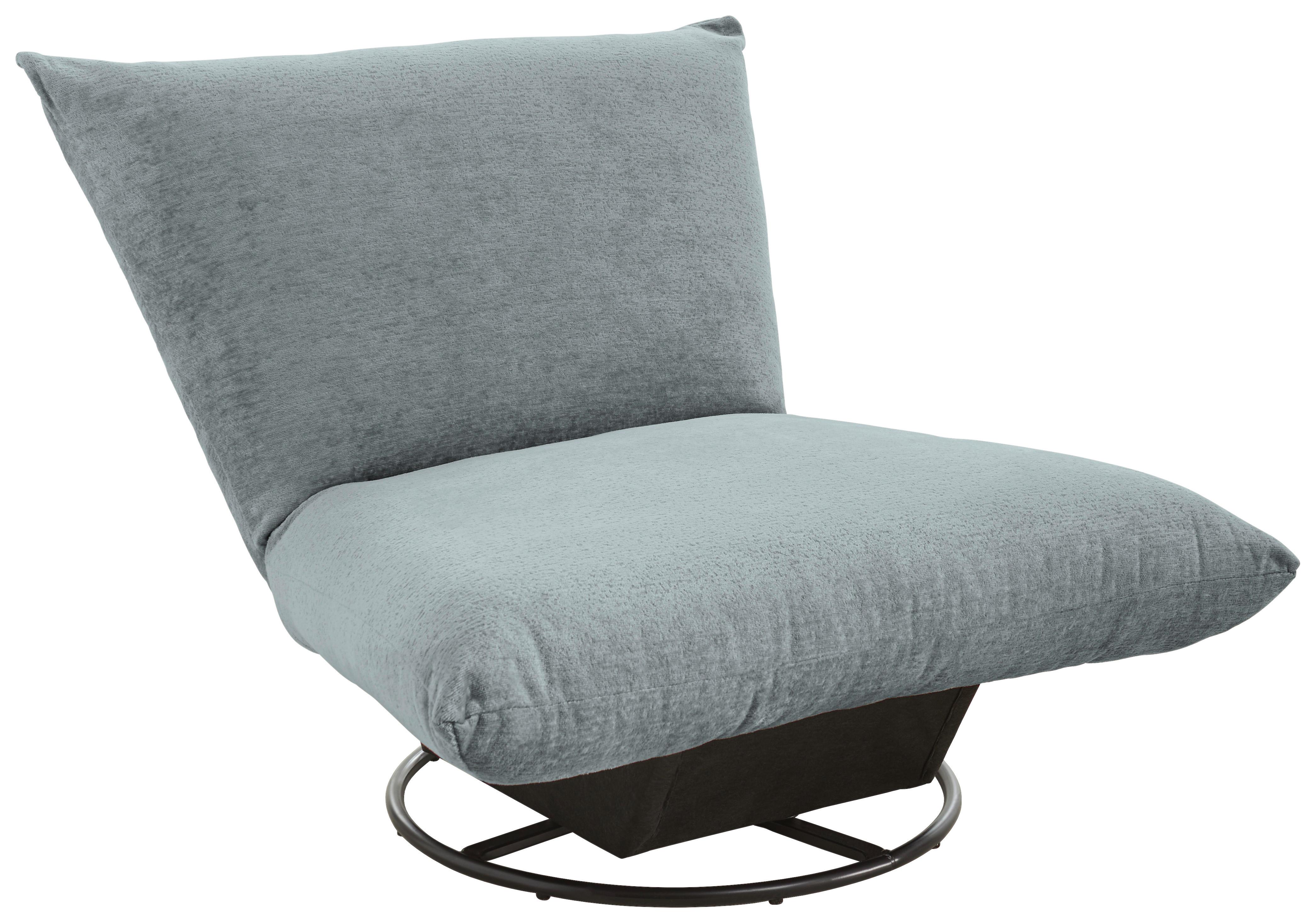 Relaxsessel Cremona Hellblau B: 100 Cm - Schwarz/Hellblau, Design, Textil (100/78/96cm) - Livetastic