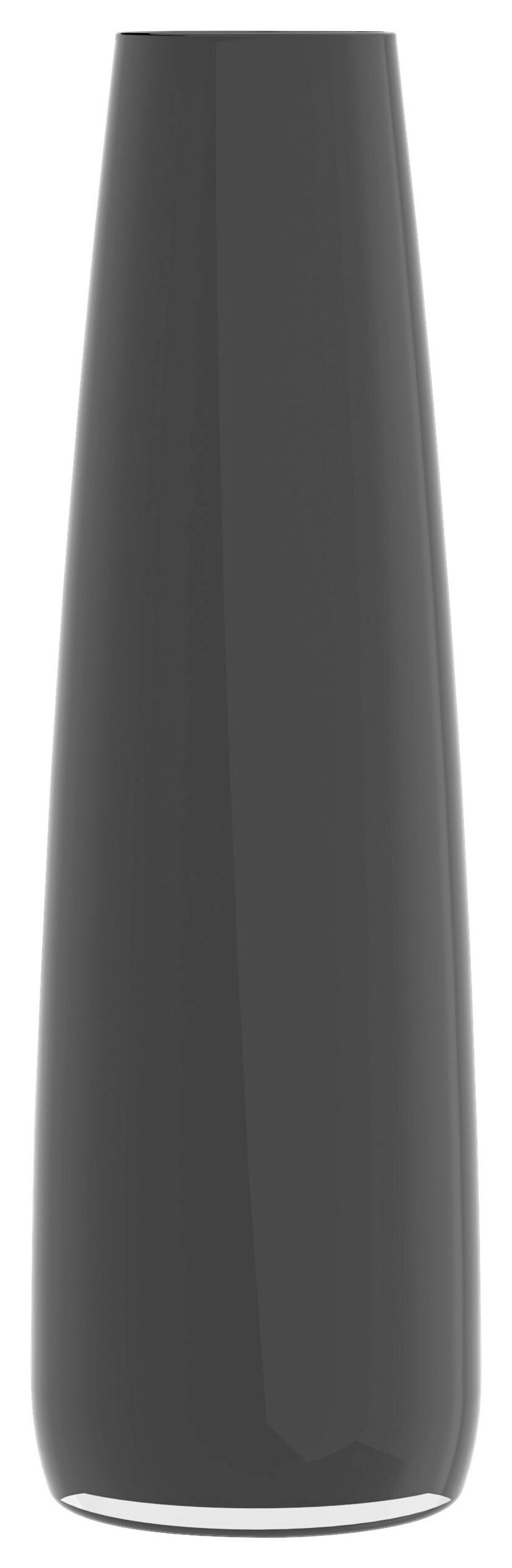 Dekovase Gery - Schwarz Hochglanz, KONVENTIONELL, Glas (21/60cm) - Luca Bessoni