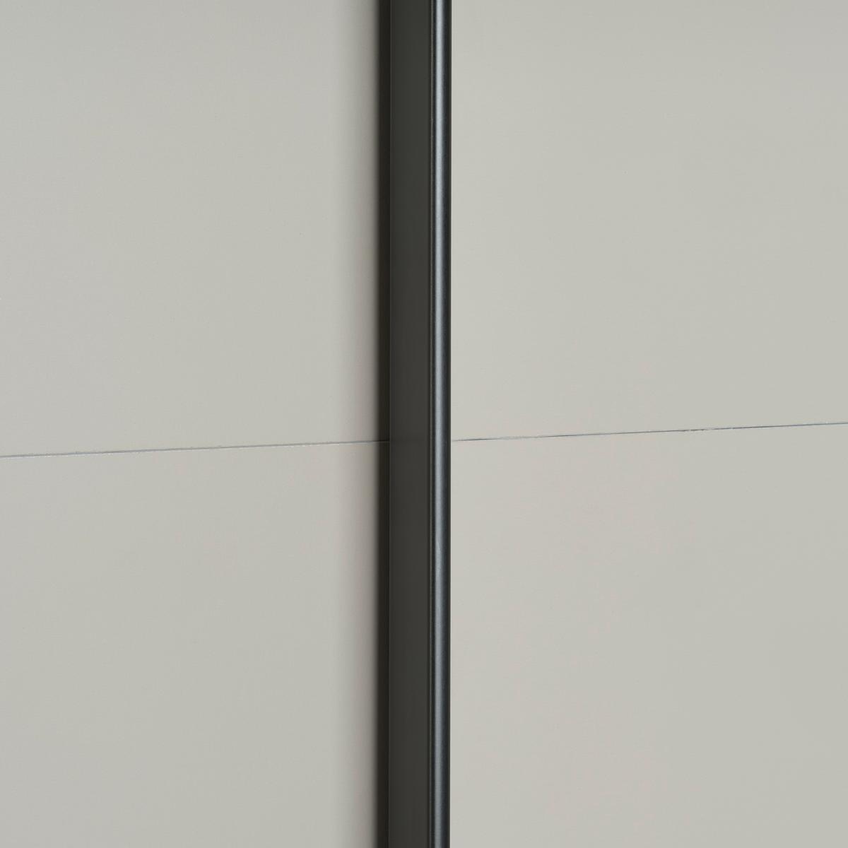 Šatní skříň OSNABRÜCK - šedá/černá, Trend, kov/kompozitní dřevo (180/198/65cm)