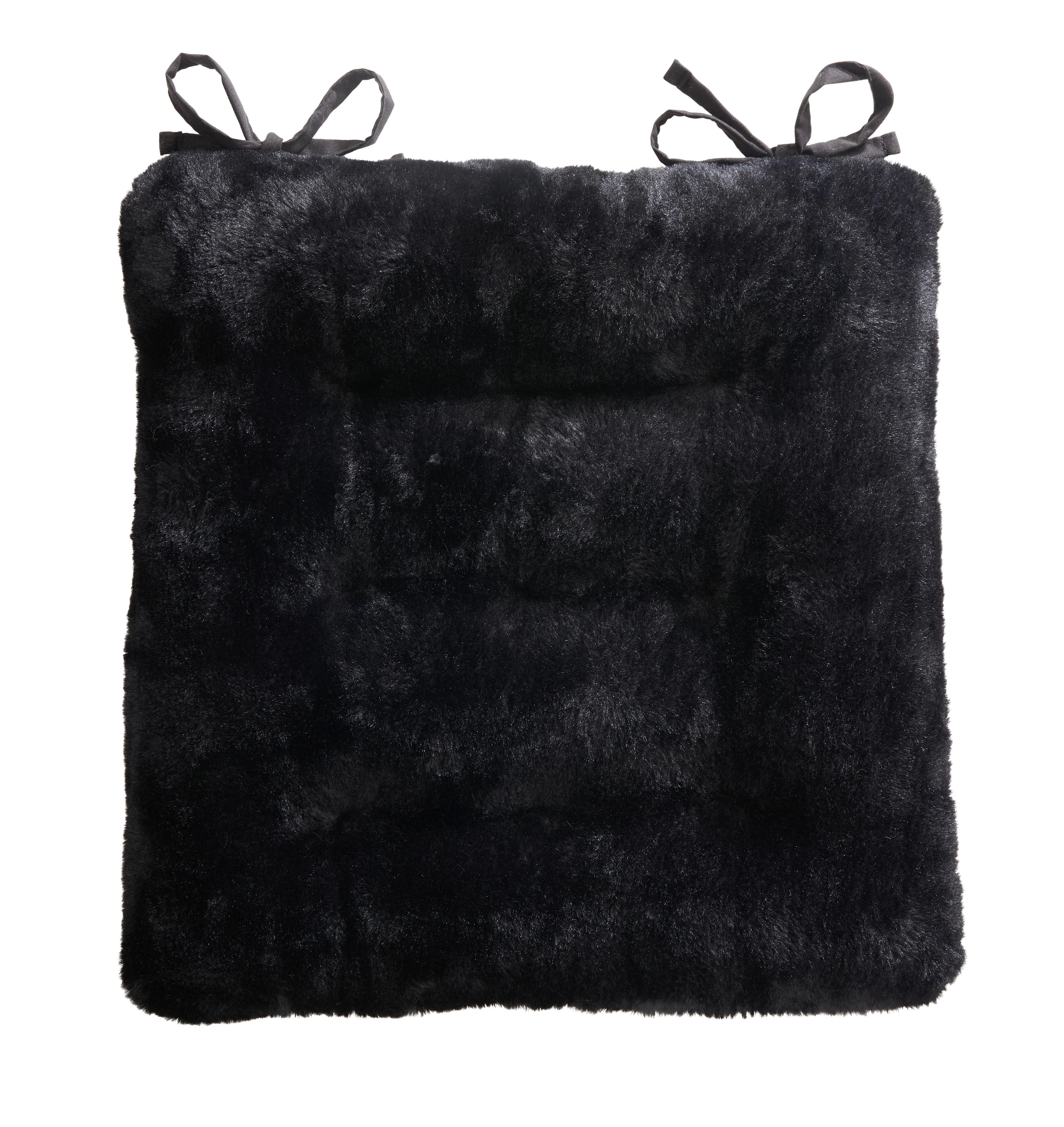 Sitzkissen Lena - Schwarz, MODERN, Textil (40/40/4cm) - Luca Bessoni