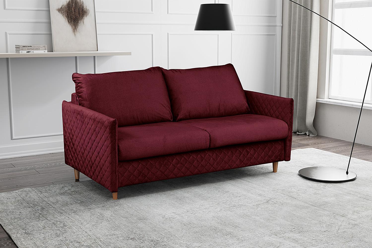 Schlafsofa Sana Bordeaux B: 175 cm - Bordeaux/Naturfarben, Design, Textil (175/95/103cm) - Livetastic