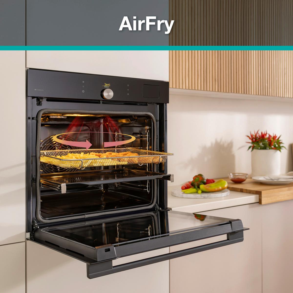 Dampfbackofen BFs6148b - Schwarz, MODERN, Glas (59,5/59,5/56,4cm) - Gorenje