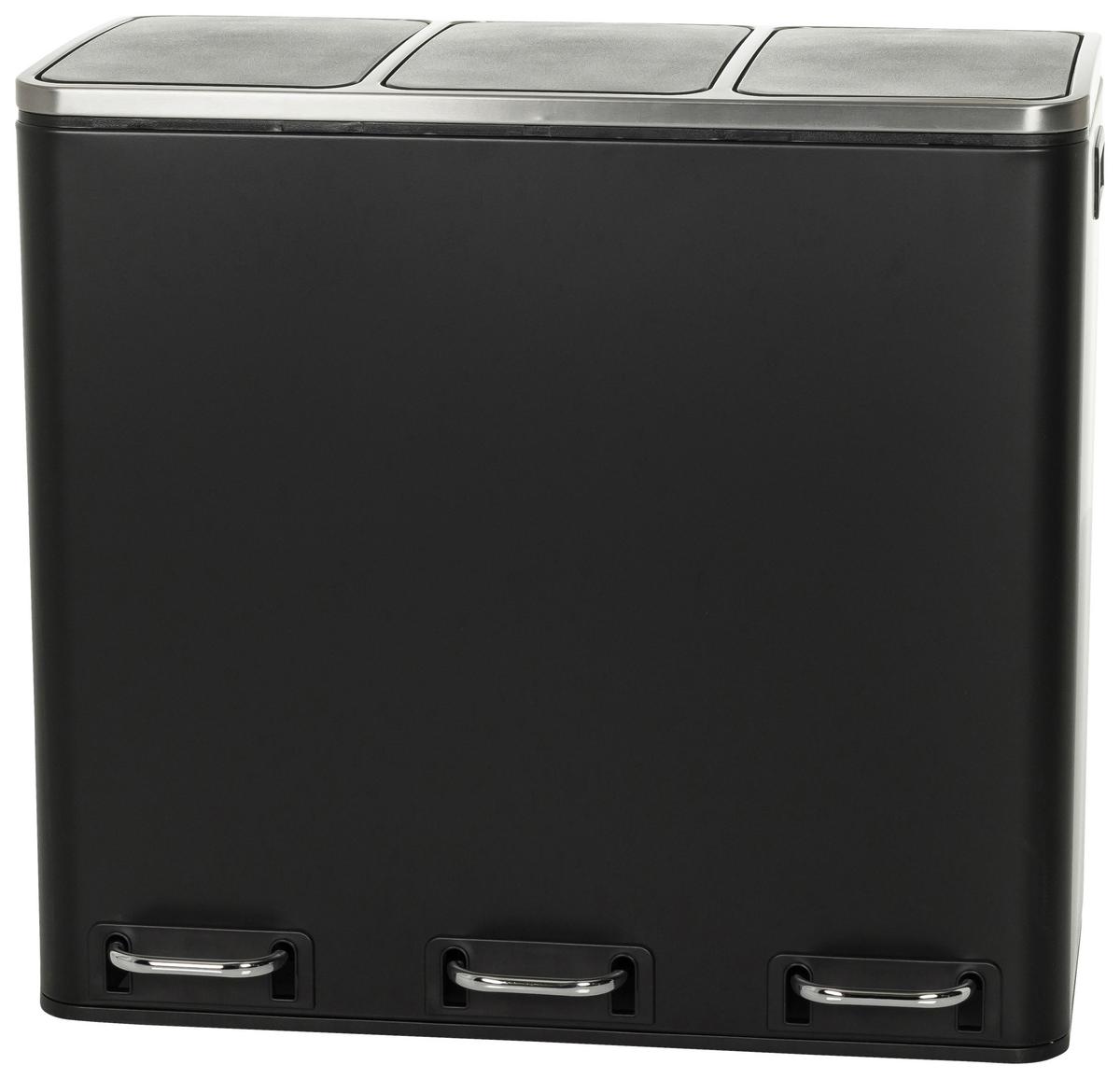 Abfallsammler Clean Ix Schwarz B: 61 cm - Schwarz, MODERN, Kunststoff/Metall (61.0/56.0/31.5cm) - MID.YOU