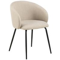 Stolička s podrúčkami béžová - svetlohnedá/čierna, Design, kov/textil (56/80,5/54,5cm) - MID.YOU