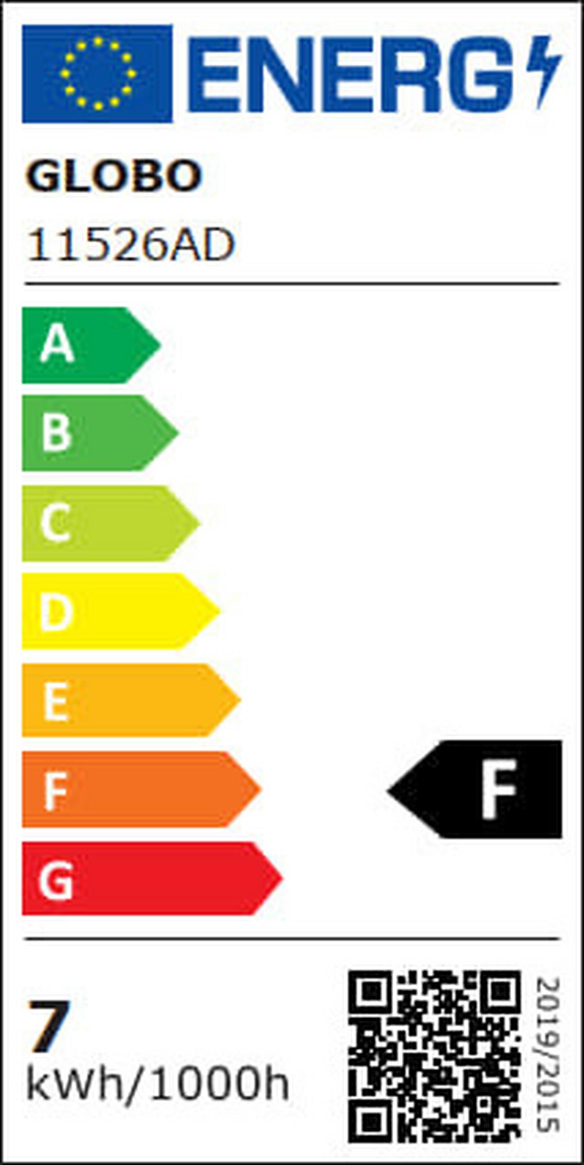LED žárovka 7 Watt, E27 - kov/sklo (9,5/14cm) - Globo