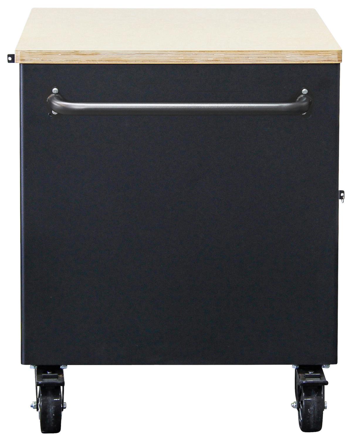 Werkstattwagen 10 Schubladen Schwarz/silberfarben B: 115 Cm - Silberfarben/Schwarz, Basics, Holz/Metall (115/88,6/74cm)