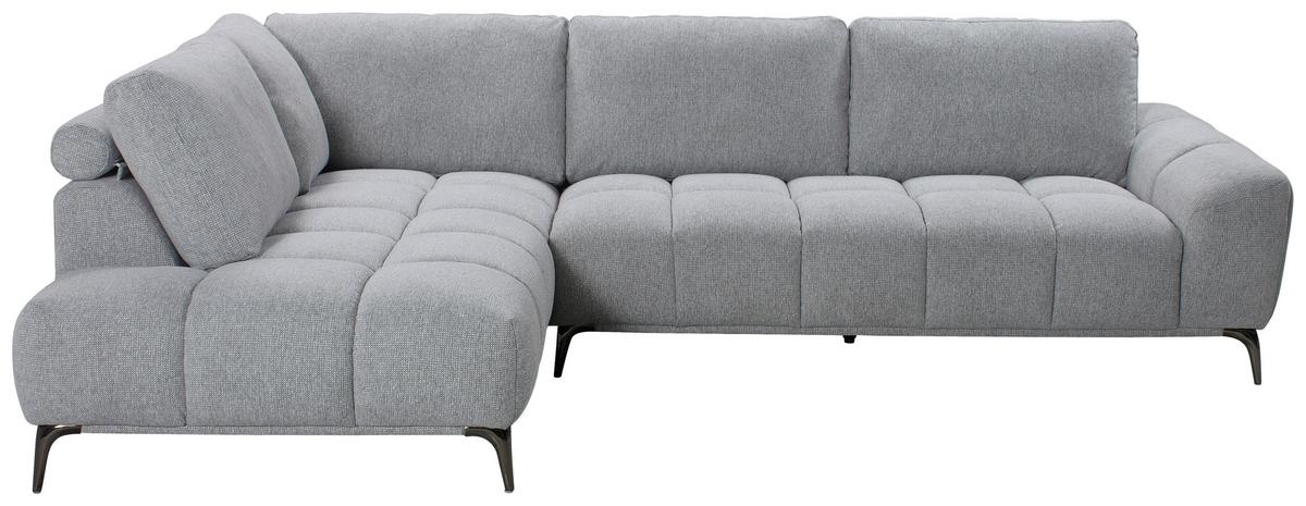Sofa Orlando Webstoff Grau, S: 204x294 - Naturfarben/Grau, MODERN, Holz/Textil (204/294cm)