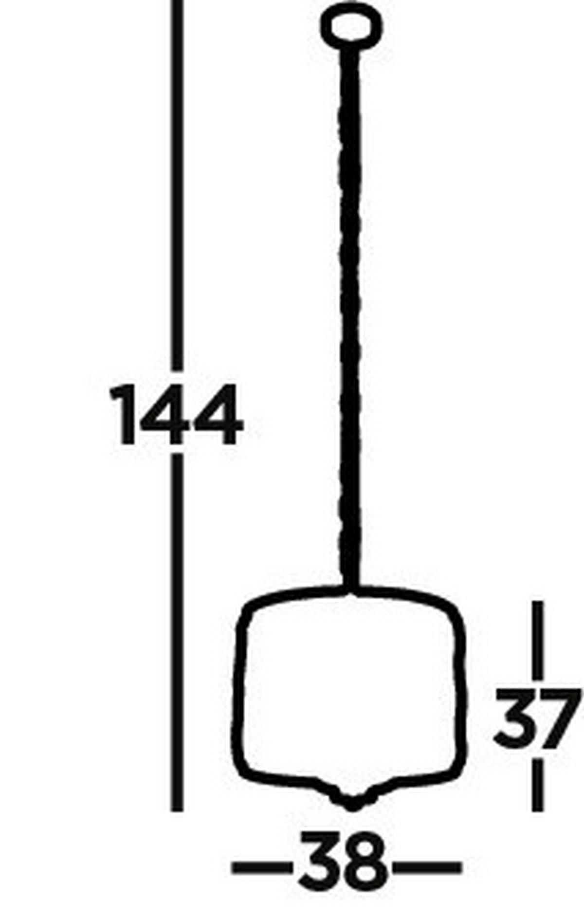 Hängeleuchte Bijou H: 144 cm 3-Flammig - Chromfarben, Design, Glas/Metall (38/38-144cm)