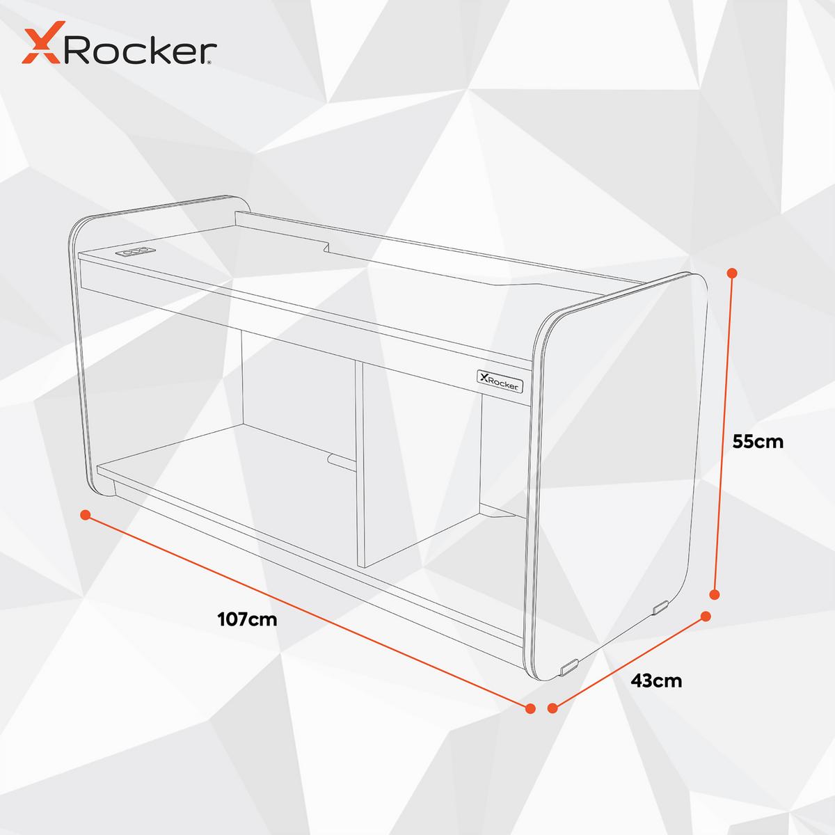 TV-Element Electra - Schwarz, MODERN, Holzwerkstoff (107/55/43cm) - X Rocker