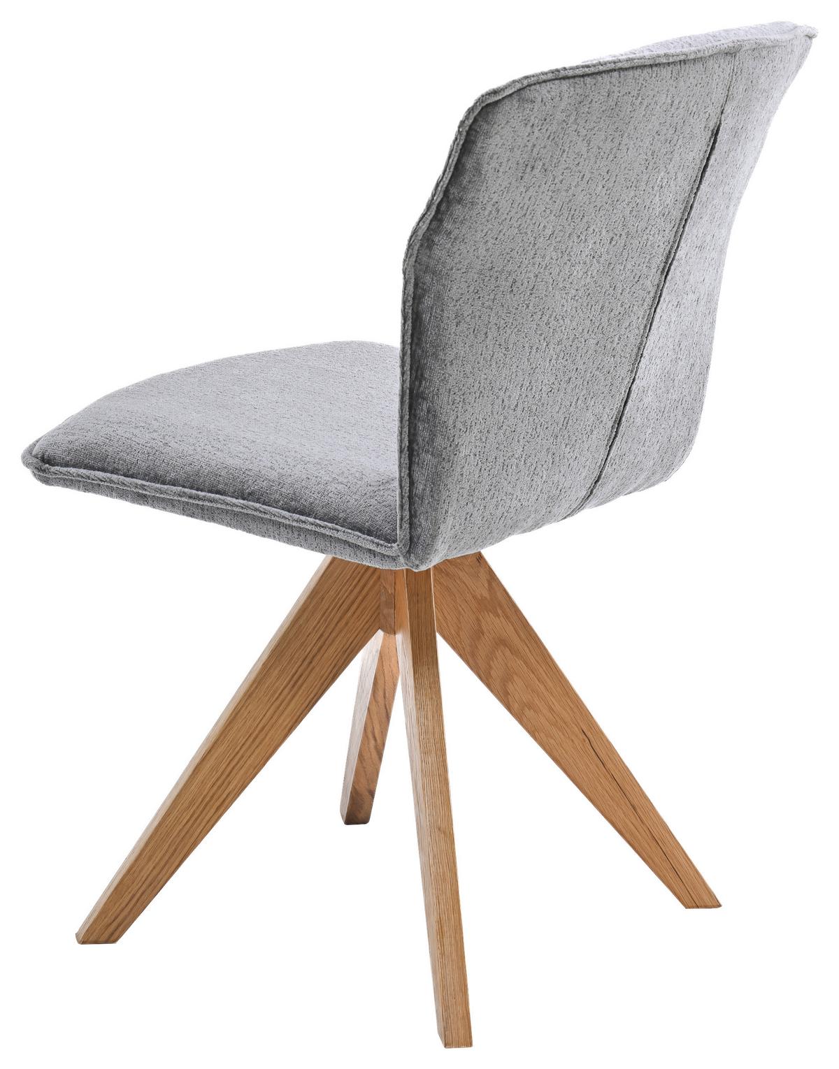 Stuhl Neva 2 Braun Eiche Massiv, Drehbar, B: 51cm - Naturfarben/Braun, KONVENTIONELL, Holz/Textil (51/89/70cm)