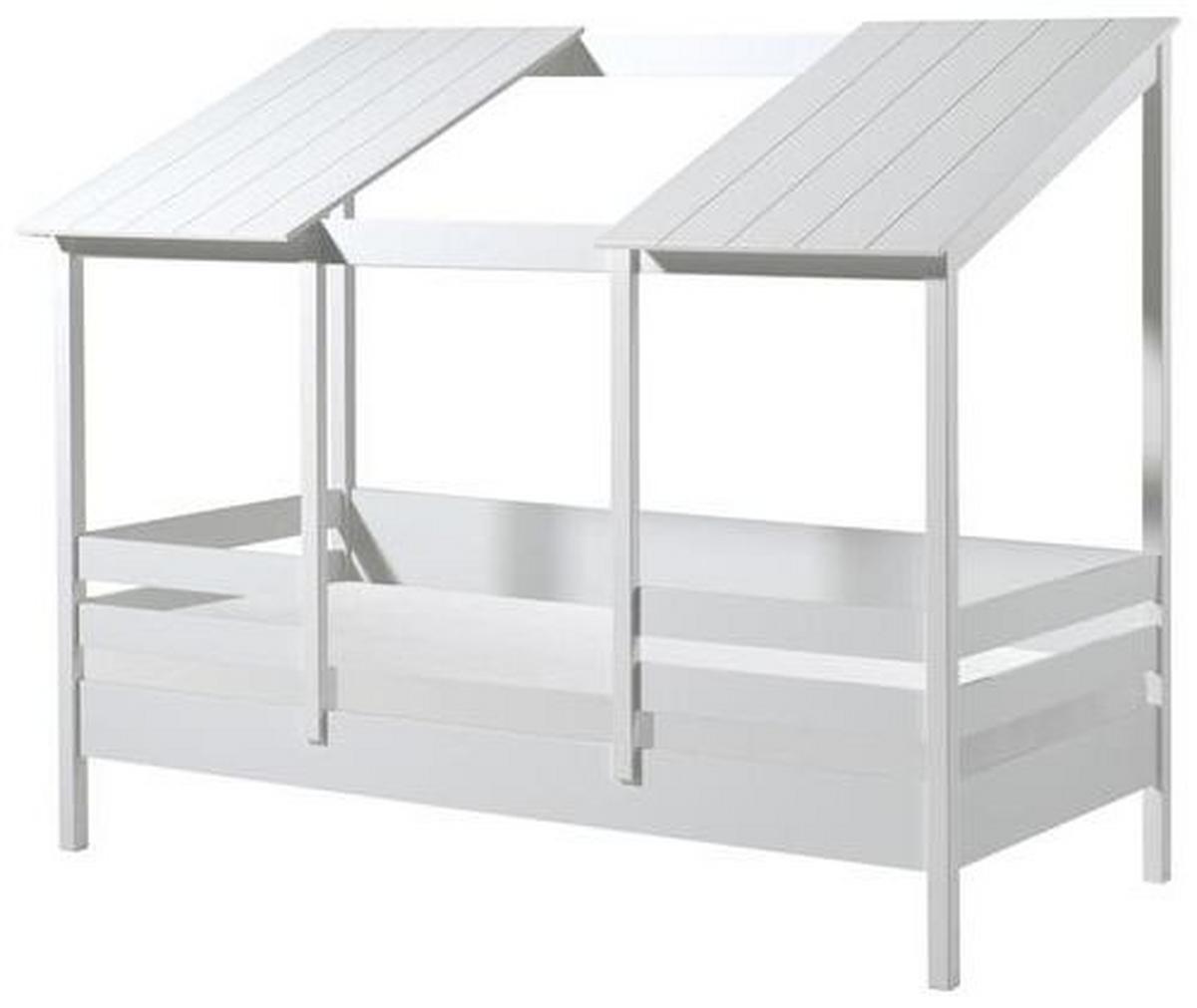 Hausbett 90x200 cm Holzwerkstoff Weiß - Weiß, KONVENTIONELL, Holzwerkstoff (90/200cm) - MID.YOU