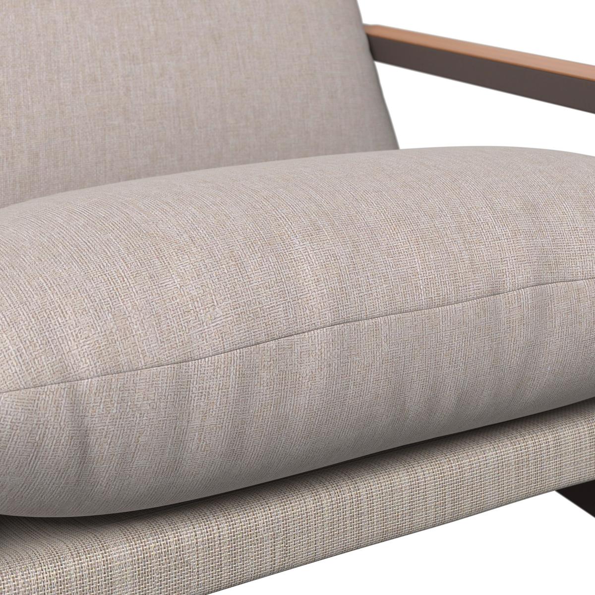 Loungegarnitur Pretoria - Dunkelgrau/Beige, Basics, Glas/Textil - Beldano