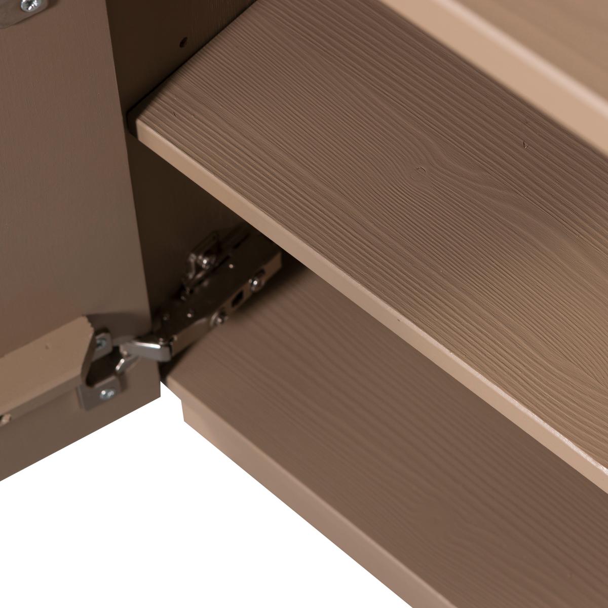 Nachtkästchen Teo, Schlammfarben B: 36 Cm - Schlammfarben, Design, Holz (36/50/35cm) - Livetastic