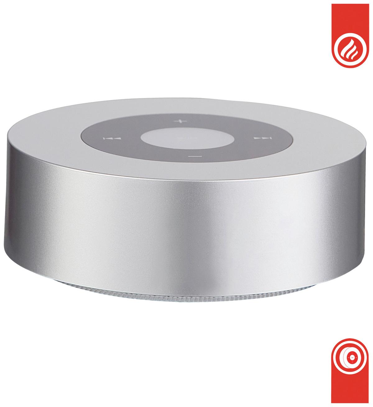 Kamin-Soundbox Moritz - Silberfarben, Basics, Kunststoff (8,5/3,0/8,5cm)