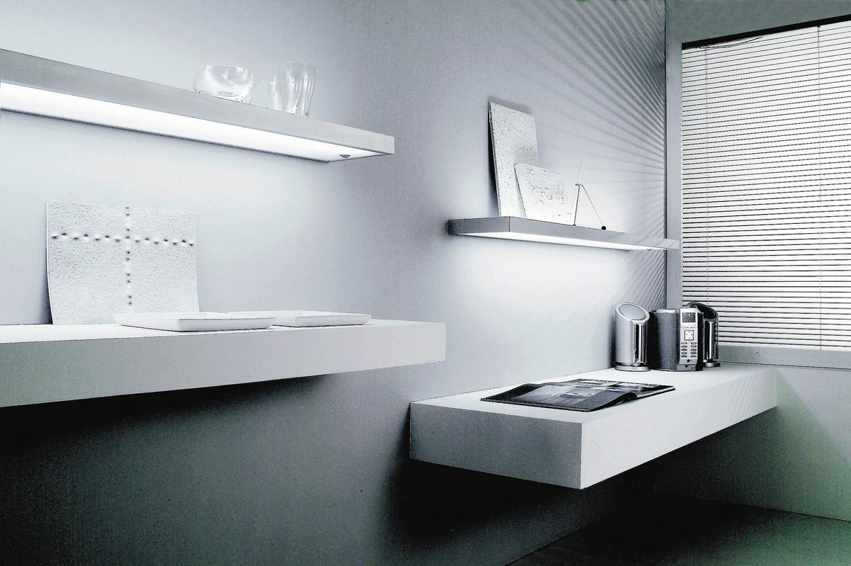 Wandboard Sushi Led - Edelstahlfarben, MODERN, Glas/Metall (60/3,3/20cm) - HKT