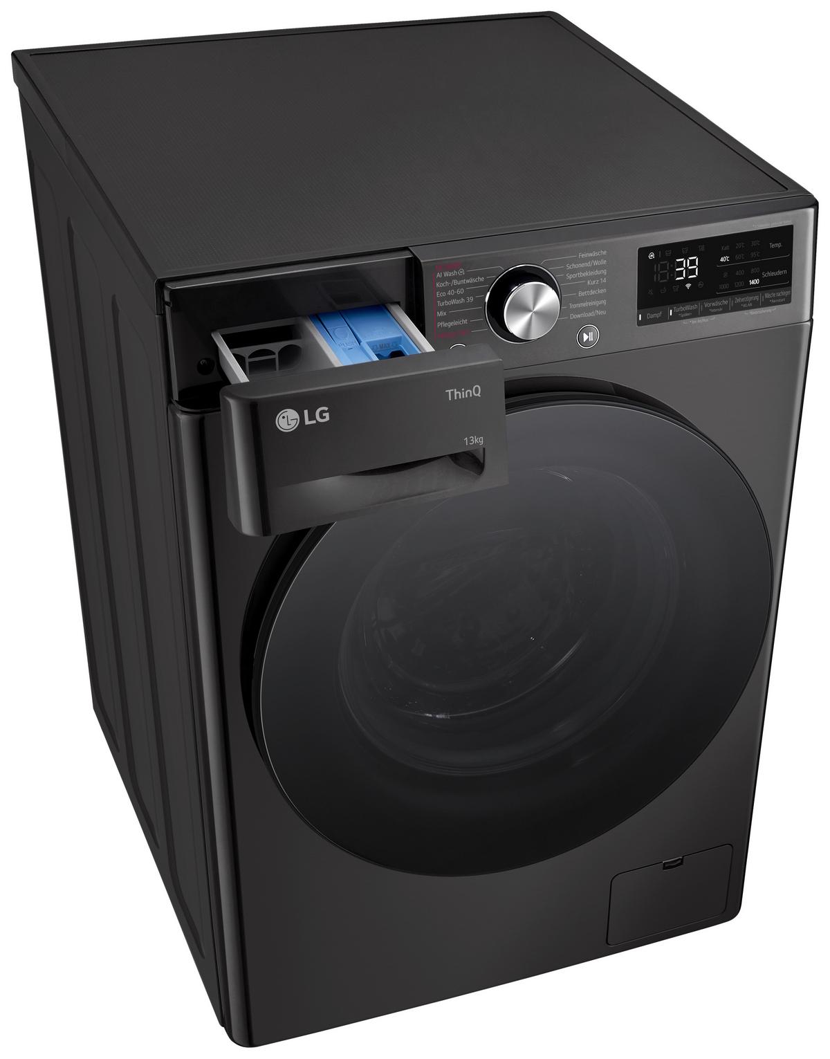 Waschmaschine F4wr703yb - Schwarz, Basics, Glas/Kunststoff (60/85/61,5cm) - LG