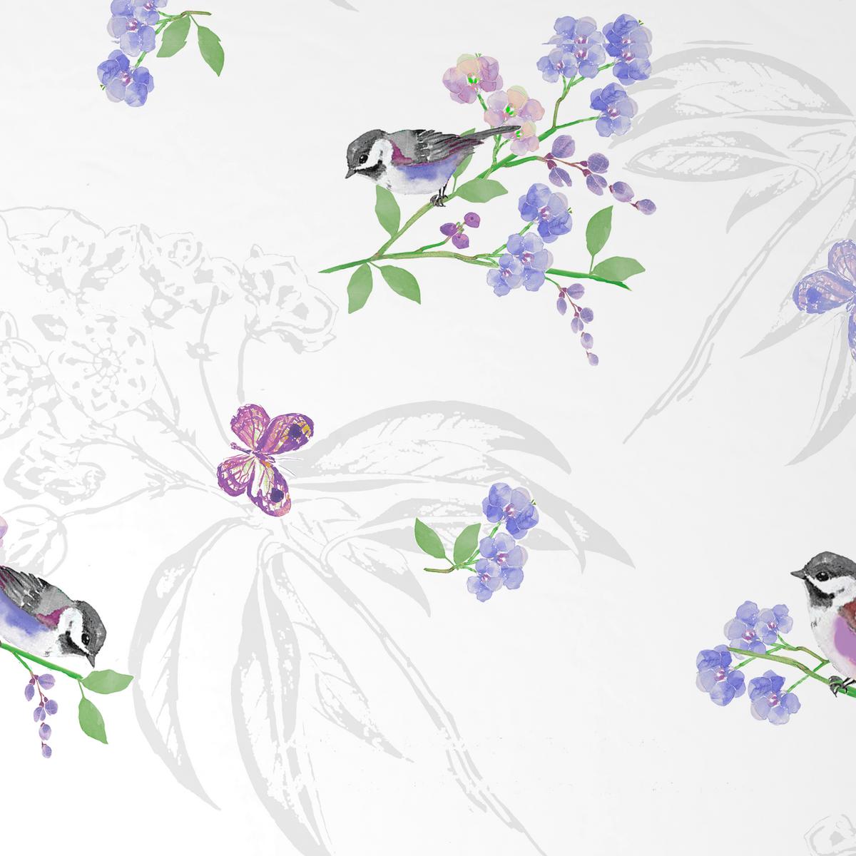 Bettwäsche Amalia - Blau/Weiß, ROMANTIK / LANDHAUS, Textil - James Wood