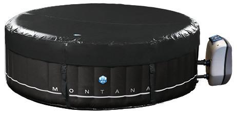 Whirlpool Aufblasbar Netspa Montana Ø 204 X H 70 cm - Schwarz, Basics, Kunststoff/Metall (204/70cm)