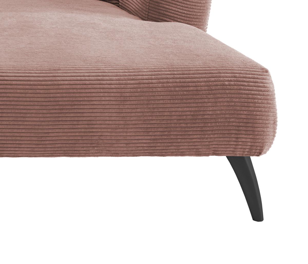 Ecksofa Colori Rosa S: 264/160 Cm - Schwarz/Rosa, MODERN, Holz/Textil (264/160cm) - MID.YOU