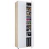 Schuhschrank Vandol Weiß/Eiche Dekor B: 71 cm - Eichefarben/Schwarz, Design, Holzwerkstoff (71/180/39cm) - MID.YOU