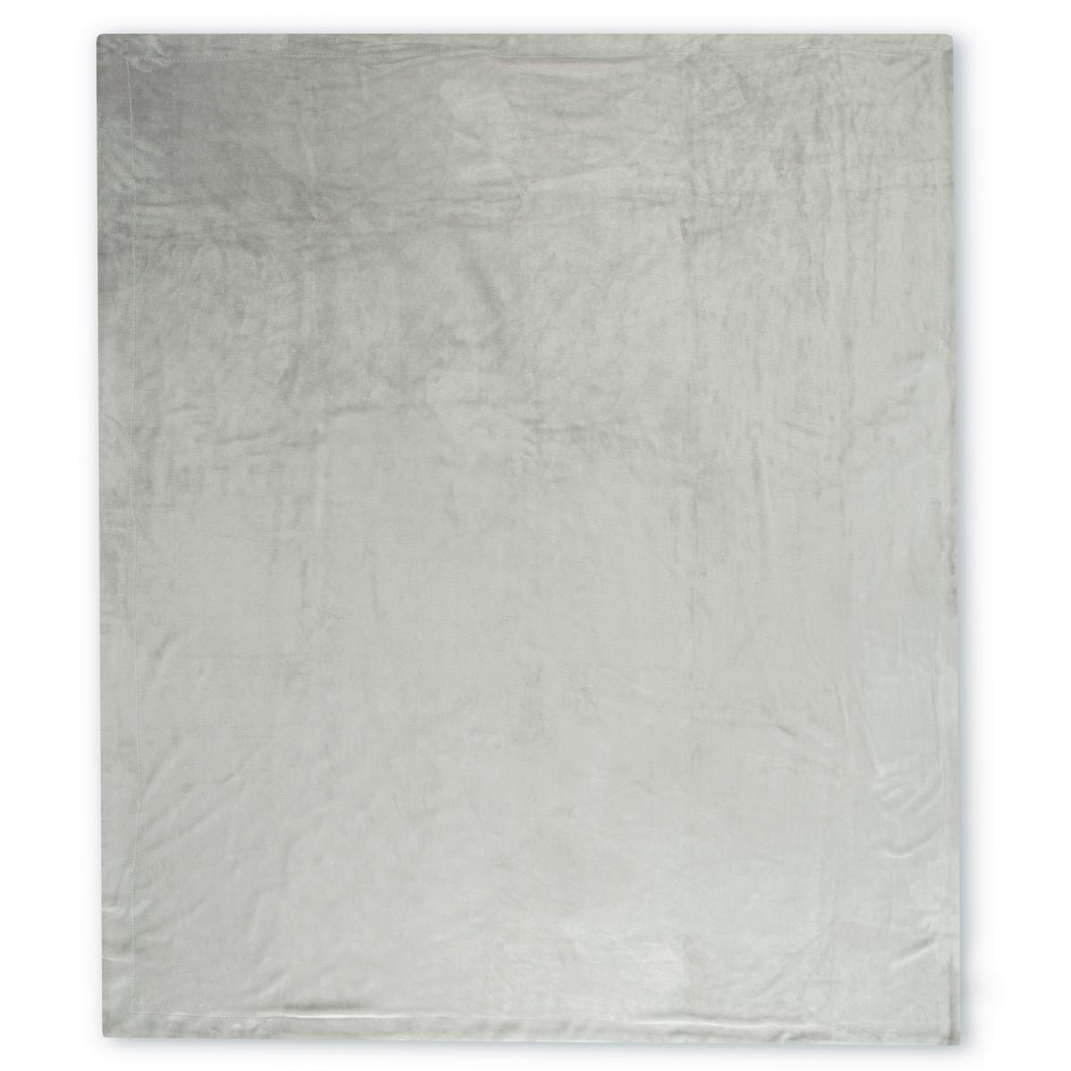 PLAID UNI GRAU - Hellgrau/Grau, Basics, Textil (160/180cm)