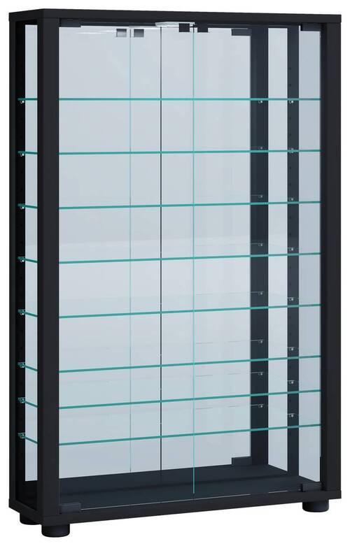 Hängevitrine Vitrosa Schwarz B: 59 cm - Schwarz, MODERN, Glas/Holzwerkstoff (59/91,3/18cm) - MID.YOU