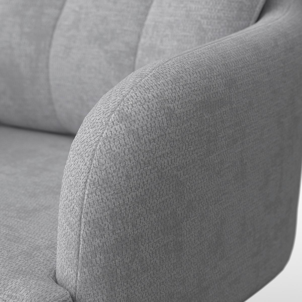 Stolička s podrúčkami MARIETTA, svetlosivá - čierna/svetlosivá, Modern, kov/drevo (66/90/60cm) - Bessagi Home