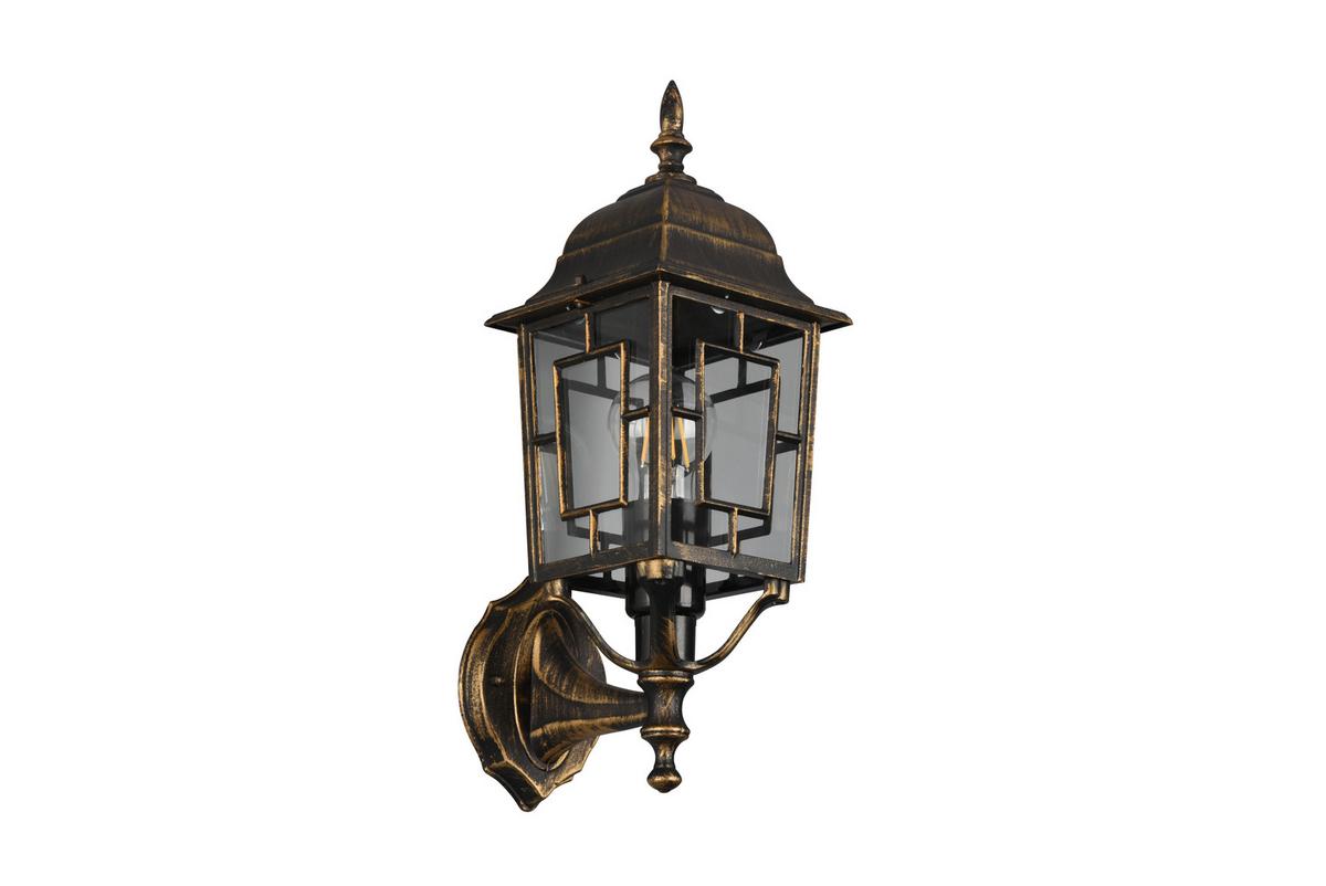 Außenwandleuchte 205960128 Volturno - Rostfarben/Transparent, KONVENTIONELL, Glas/Metall (15/19,5/41,5cm) - Trio Leuchten