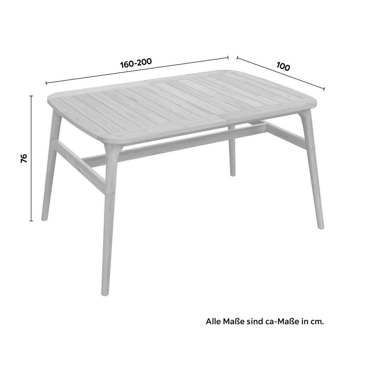 ZÁHRADNÝ STÔL NICOLA - farba vlašského orecha, Modern, drevo (160-200/100/76cm) - Bessagi Garden