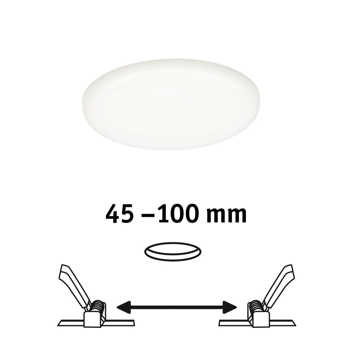 Led-einbauleuchte Bad Ip44 Satin Ø 12,5 Cm - Weiß, LIFESTYLE, Kunststoff (12,5cm) - Paulmann