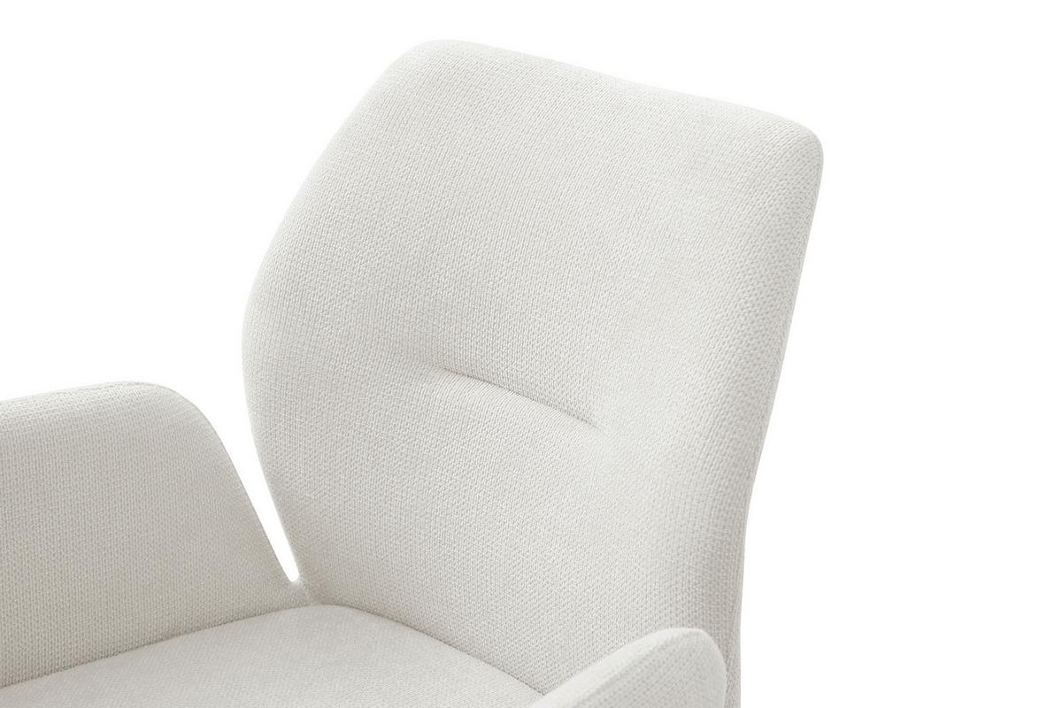 Tischgruppe Creme/Walnussfarben L: 180cm - Silberfarben/Walnussfarben, MODERN, Holz/Textil (180/90/75cm) - Livetastic