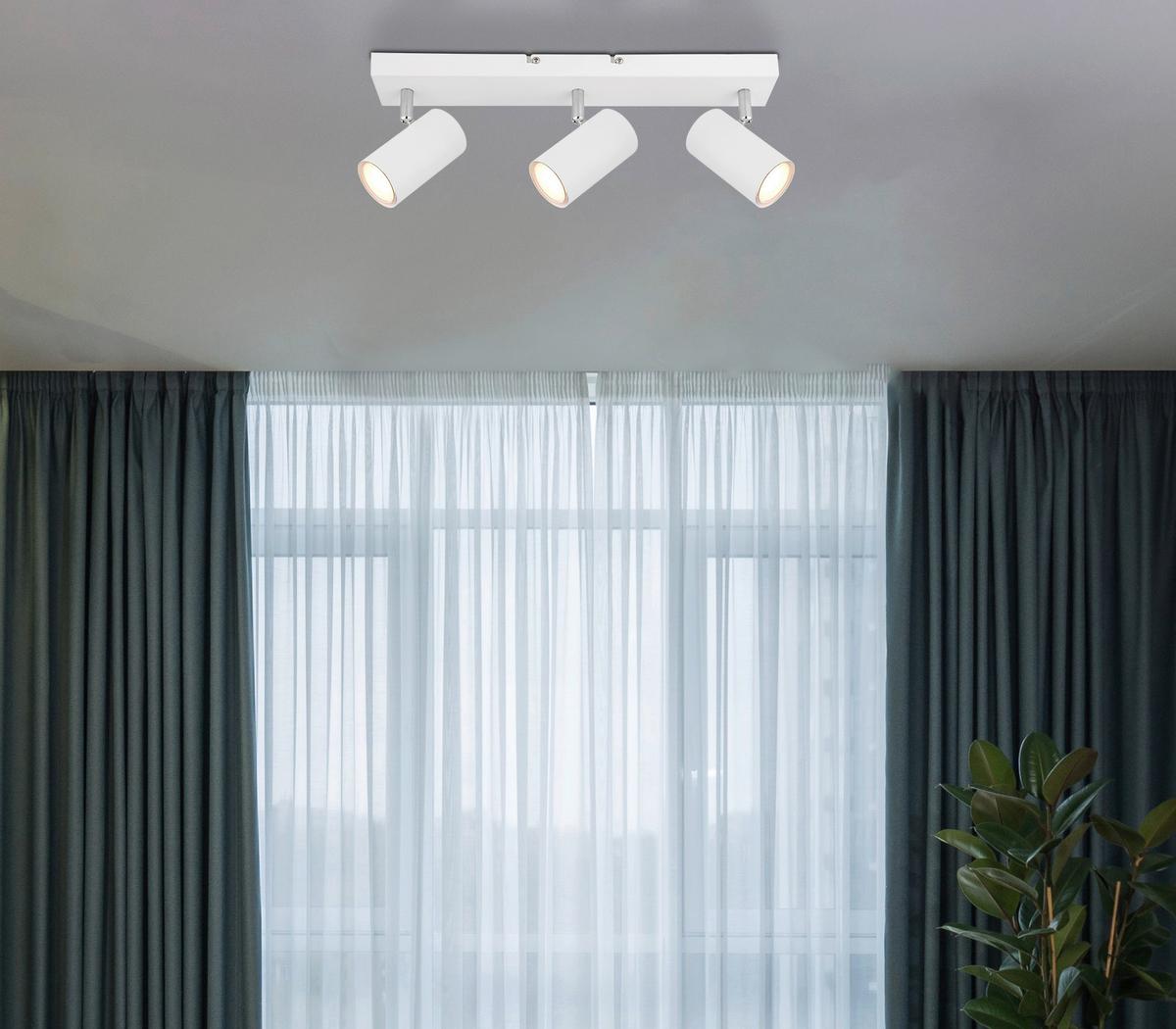 BODOVÉ SVIETIDLO WITMO2 - biela/chrómová, Modern, kov (43/6/12cm) - Mömax