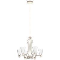 Kronleuchter H: 72,3 cm 1-Flammig - Nickelfarben, Design, Glas/Metall (71.1/72.3cm) - Elstead Lighting