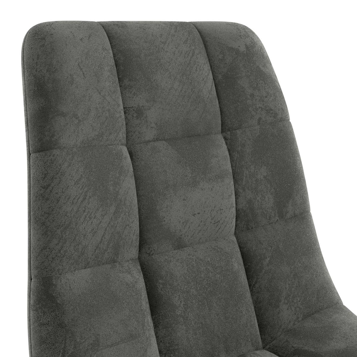 Esszimmerstuhl Lech Schwarz Gepolstert - Schwarz/Grau, KONVENTIONELL, Holz/Textil (45/88/55cm)